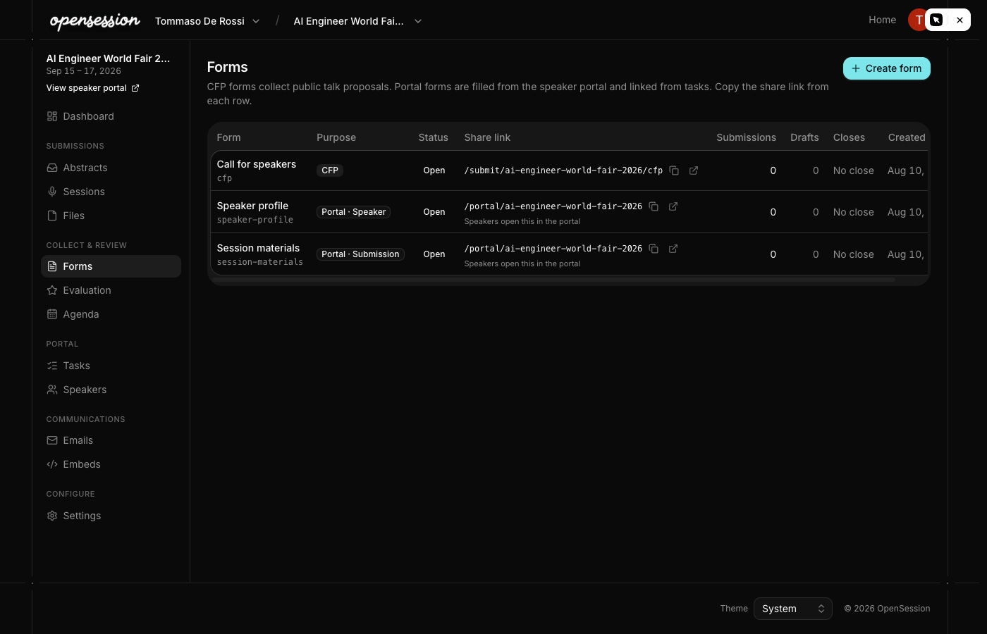 Speaker task management with completion tracking